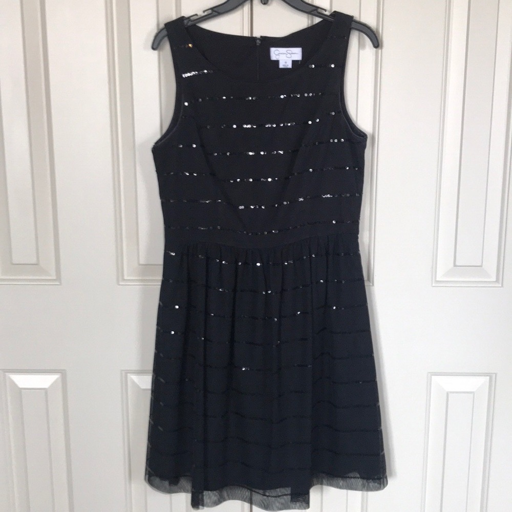 Jessica Simpson Black Sequined Dress
